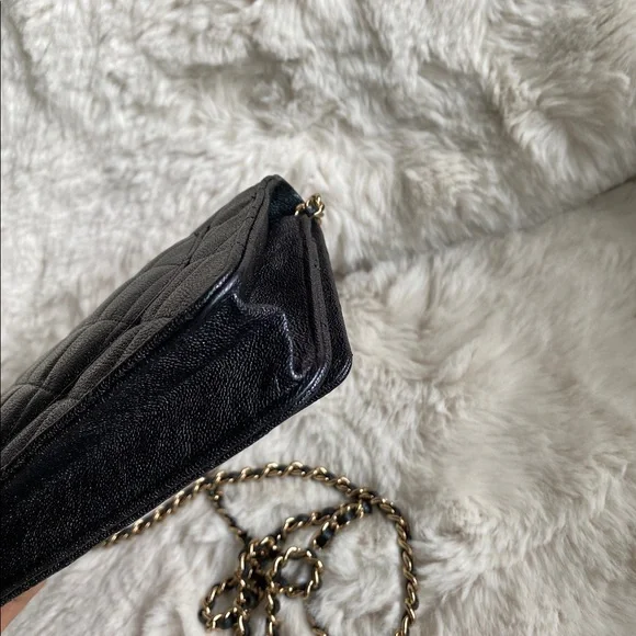 SOLD Chanel wallet on chain in iridescent caviar - Picture 9 of 14
